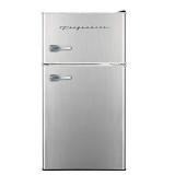 Frigidaire EFR341, 3.2 cu ft 2 Door Fridge and Freezer, Platinum Series, Stainless Steel, Double