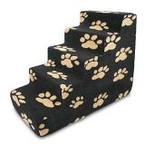 Best Pet Supplies ST210T-L Foam Pet Stairs/Steps, 5-Step, Black