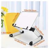 Book Stand for Reading Adjustable Textbook Stand Ergonomic Bed Book Holders for Reading with Paper Clips Desk Book Stand Free Your Hands  Collapsible Book Stand for Bed