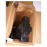 Gibraltar Mailboxes Grand Haven Extra Large, Plastic, Mailbox and Post Combo, Black, GHC40B01