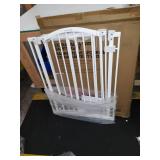 Summer Infant Extra Tall & Wide Safety Baby Gate, Fits Openings 29.5-53" Wide, Metal for Doorways & Stairways, 38" Tall Walk-Through Baby & Pet Gate, White