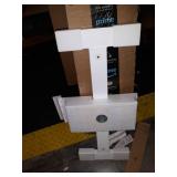 Stander Security Pole and Curve Grab Bar, Elderly Tension Mounted Floor to Ceiling Transfer Pole, Bathroom Safety Aid & Standing Support, Iceberg White