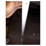 Stander Security Pole and Curve Grab Bar, Elderly Tension Mounted Floor to Ceiling Transfer Pole, Bathroom Safety Aid & Standing Support, Iceberg White