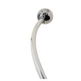 Zenna Home NeverRust Rustproof Aluminum Tension Mount Curved Shower Rod, Chrome