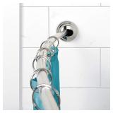 Zenna Home NeverRust Rustproof Aluminum Tension Mount Curved Shower Rod, Chrome