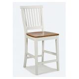 Americana White & Distressed Oak bar Stool, 24", by Home Styles
