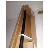 Decopolitan Industrial Wrap Around Telescoping Curtain Rod Set, 36-72", Black