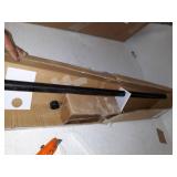 Decopolitan Industrial Wrap Around Telescoping Curtain Rod Set, 36-72", Black