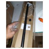 Decopolitan Industrial Wrap Around Telescoping Curtain Rod Set, 36-72", Black