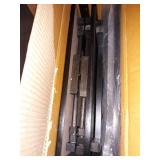 Basics Classic TV Dinner Folding Trays with Storage Rack, Black - Set of 4