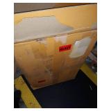 Basics Classic TV Dinner Folding Trays with Storage Rack, Black - Set of 4