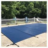 WaterWarden Safety Inground Pool Cover, Fits 16â x 34â, Blue Mesh â Easy Installation, Triple Stitched for Maximum Strength, Includes All Needed Hardware, SCMB1634, Rectangle