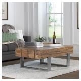 Hillsdale Furniture Hemlock Modern Metal Coffee Table, Brown/Silver
