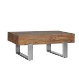 Hillsdale Furniture Hemlock Modern Metal Coffee Table, Brown/Silver