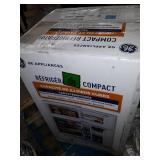 GE GDE03GGKWW Mini Fridge 3.1 Cubic Ft. Double-Door Design with Glass Shelves, Crisper Drawer & Spacious Freezer Small Refrigerator Perfect for The Garage, Dorm Room, or Bedroom White, Cu