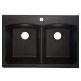 Fhp EDOX33229-1 33" X 22" X 9" Onyx Double Bowl Granite Kitchen Sink