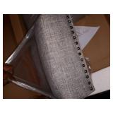 Roundhill CoCo Upholstered Backless Saddle Seat Bar Stools 29" height Set of 2, Gray