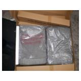 Roundhill CoCo Upholstered Backless Saddle Seat Bar Stools 29" height Set of 2, Gray