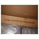 Roundhill CoCo Upholstered Backless Saddle Seat Bar Stools 29" height Set of 2, Gray