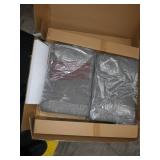 Roundhill CoCo Upholstered Backless Saddle Seat Bar Stools 29" height Set of 2, Gray