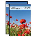 MCS Original Poster Frame, 24 x 36 Inch, Black, Set of 1