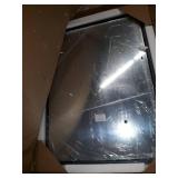 Hamilton Hills Clean Large Modern Black Frame Wall Mirror 30" x 40" Contemporary Premium Silver Backed Floating Glass Panel Vanity, Bedroom, or Bathroom Mirrored Rectangle Hangs Horizontal or Vertical