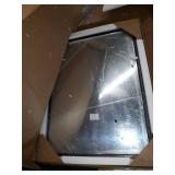 Hamilton Hills Clean Large Modern Black Frame Wall Mirror 30" x 40" Contemporary Premium Silver Backed Floating Glass Panel Vanity, Bedroom, or Bathroom Mirrored Rectangle Hangs Horizontal or Vertical