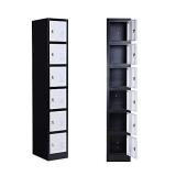 iCHENGGD Metal Locker 6 Door Tall Locker Office Storage Lockers with Combination Lock for Home Gym Employees School