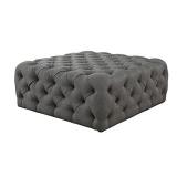 Bella E. Modern Square Cocktail Ottoman Stone X-Large