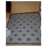 Bella E. Modern Square Cocktail Ottoman Stone X-Large