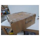 HomePop Faux Leather Square Storage Ottoman Coffee Table with Wood Legs, Black