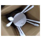 Amazon Basics White, Armless Bistro Dining Chair-Set of 2, Premium Plastic