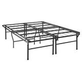 Best Price Mattress 18 Inch Metal Platform Beds w/ Heavy Duty Steel Slat Mattress Foundation (No Box Spring Needed), Black