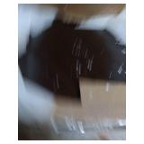 Roundhill Furniture Rene Round Wood Pedestal Side Table, Espresso