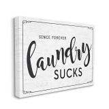 Stupell Industries Sassy Laundry Room Sign Funny Family Humor, Designed by Lettered and Lined Wall Art, 16 x 20, Canvas