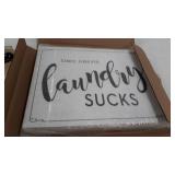 Stupell Industries Sassy Laundry Room Sign Funny Family Humor, Designed by Lettered and Lined Wall Art, 16 x 20, Canvas