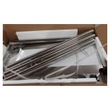 Mophorn 30x18x34 Inch Stainless Steel Work Table 3-Stage Adjustable Shelf with 4 Wheels Heavy Duty Commercial Food Prep Worktable with Brake for Kitchen Prep Work