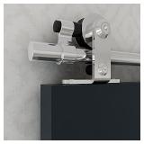 TSMST 7FT Sliding Barn Door Hardware Kit, Top Mount Stainless Steel Heavy Duty Sturdy Barn Door Track for Single Wood Door, Slide Smoothly Quietly (T Style)