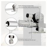 TSMST 7FT Sliding Barn Door Hardware Kit, Top Mount Stainless Steel Heavy Duty Sturdy Barn Door Track for Single Wood Door, Slide Smoothly Quietly (T Style)