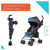 Summer 3Dmini Convenience Stroller, Blue/Black â Lightweight Infant Stroller with Compact Fold, Multi-Position Recline, Canopy with Pop Out Sun Visor and More â Umbrella Stroller for Travel 