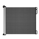 Perma Child Safety Indoor/Outdoor Ultimate Retractable Baby Gate 39" Tall Extends to 71" Wide, Black w/Aluminum Casing