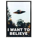 Trends International X-Files-I Want to Believe Wall Poster, 22.375 in x 34 in, Black Framed Version