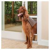 PetSafe 1-Piece Sliding Glass Door for Dogs and Cats - Adjustable 91 7/16 in to 96 in - Large-Tall, White - No Cutting DIY Installation - Patio Pet Door Great for Apartments and Rentals