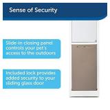 PetSafe 1-Piece Sliding Glass Door for Dogs and Cats - Adjustable 91 7/16 in to 96 in - Large-Tall, White - No Cutting DIY Installation - Patio Pet Door Great for Apartments and Rentals