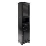 Winsome Wood Alps Tall Cabinet with Glass Door and Drawer