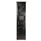 Winsome Wood Alps Tall Cabinet with Glass Door and Drawer