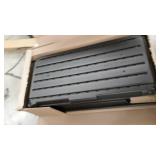 Rubbermaid Decorative Patio Chic Weather Resistant Outdoor Storage Cabinet, Black Oak