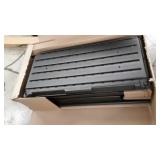 Rubbermaid Decorative Patio Chic Weather Resistant Outdoor Storage Cabinet, Black Oak