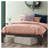 ZINUS Mia Metal Platform Bed Frame / Wood Slat Support / No Box Spring Needed / Easy Assembly, Black, Queen