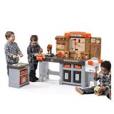 Step2 Pro Play Workshop & Utility Bench | Kids Pretend Play Workbench & Tools Set